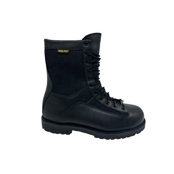 Bates Mens Leather Combat Boots Lace-up Gore Tex Size 8.5 US Black  02139 NEW - Picture 10 of 14